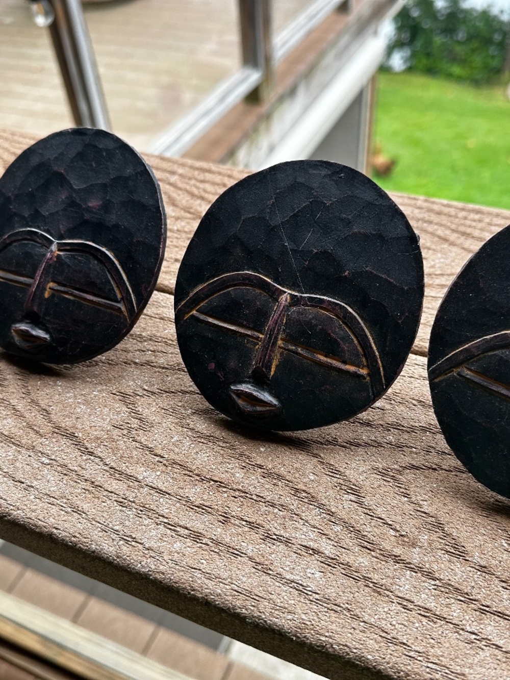 Set of 4 decorative African Mask Napkin Holders